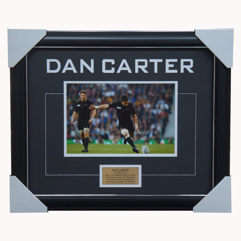 Dan Carter Signed All Blacks Photo Framed World Cup Champions - 5016