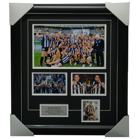 Dane Swan Collingwood 2010 Premiership Signed Photo Collage Framed - 3133