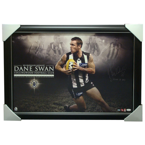 Dane Swan Collingwood 2011 Brownlow L/e Signed  Print Framed - 3818 Buy Online Now!!!