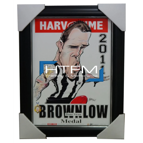 Dane Swan Collingwood 2011 Brownlow Medal Harv Time Limited Edition Print Framed - 1831