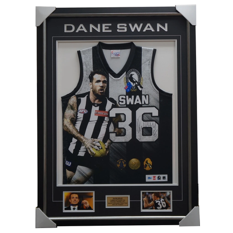 Dane Swan Signed AFL Collingwood Impact Limited Edition Jumper Framed 2011 Brownlow Medallist - 1908