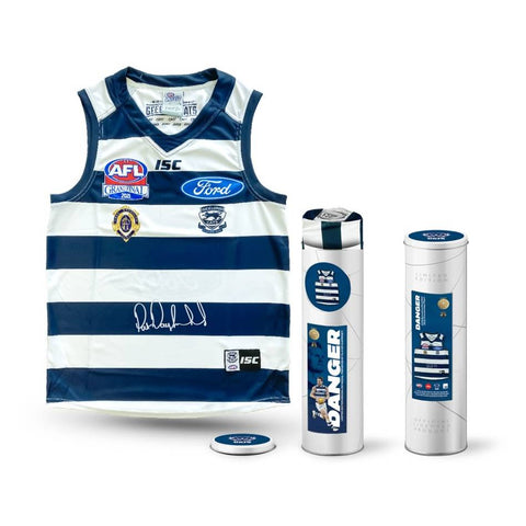 Patrick Dangerfield Geelong Cats 2022 AFL Premiers Official Signed Guernsey in Tin - 5285