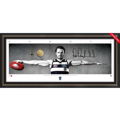 Patrick Dangerfield Geelong Cats 2022 AFL Premiers Official Signed Deluxe Wings Framed - 5284