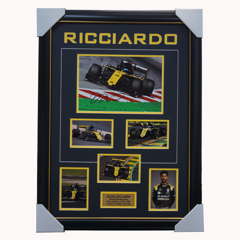 Daniel Ricciardo Renault Racing Team Signed Photo Collage Framed - 4513