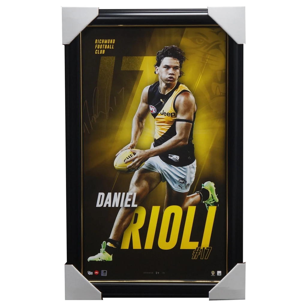 Daniel Rioli Signed Richmond Vertiramic Print Frame Aflpa - 3139