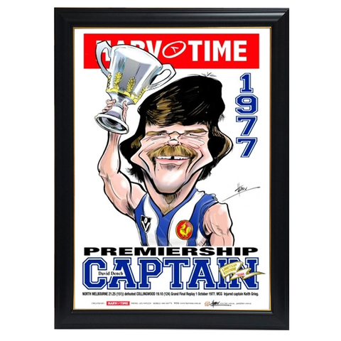 David Dench, 1977 Premiership Captain, Harv Time Print Framed - 4312