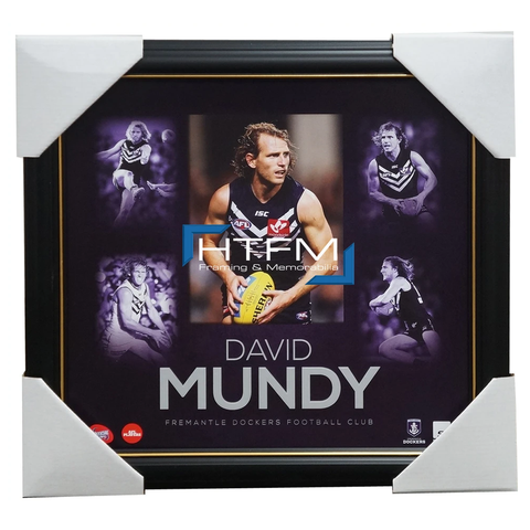 David Mundy Fremantle Dockers Official Afl Montage 2015 Print Framed Brand New - 2541