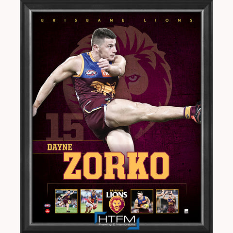 Dayne Zorko Brisbane Lions F.c. Official Licensed Afl Print Framed New - 3716