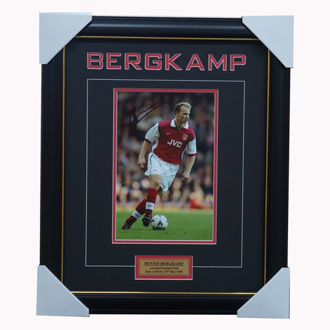 Dennis Bergkamp Signed Arsenal Football Club Photo Framed - 4979