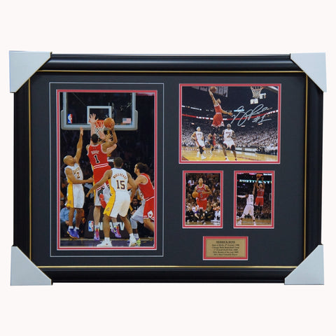 Derrick Rose Chicago Bulls Signed Photo Collage Framed - 1164