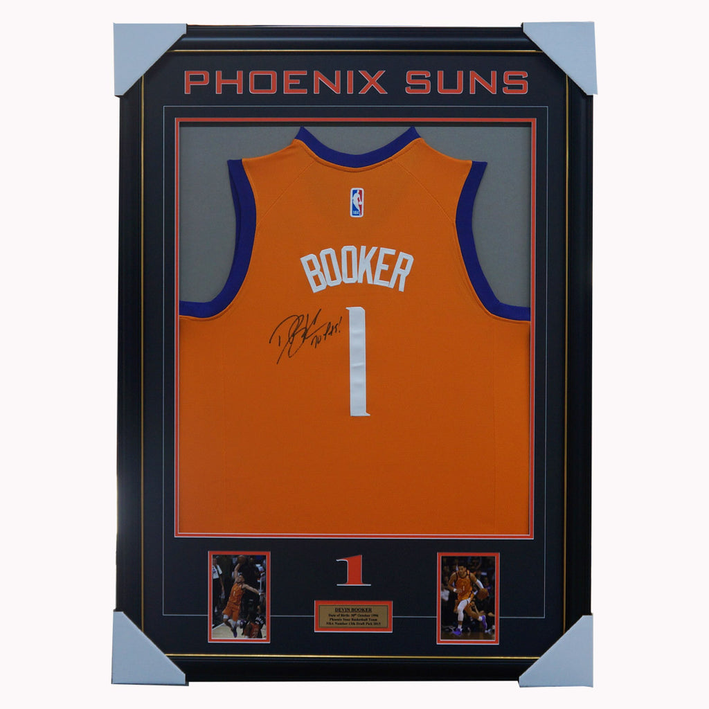 Suns Devin Booker Authentic Signed Purple Nike Swingman Framed Jersey BAS