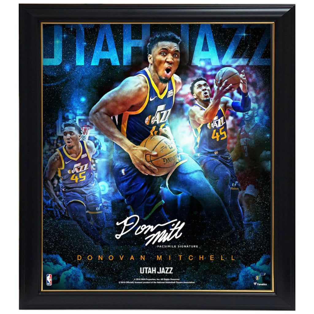 Donovan Mitchell Utah Jazz Facsimile Signature Official Nba Print Framed - 4471