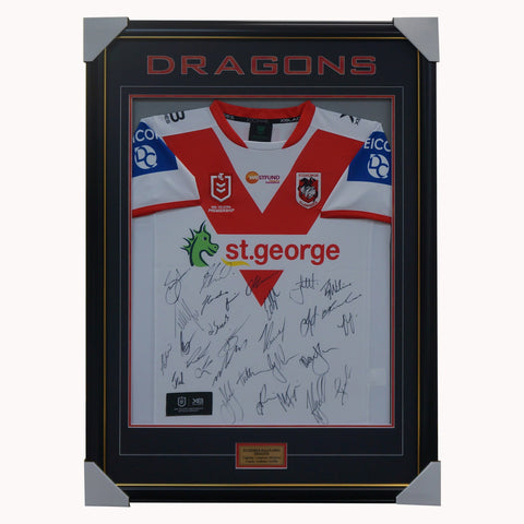 St George Illawarra Dragons Football Club 2022 NRL Official Team Signed Guernsey - 5069
