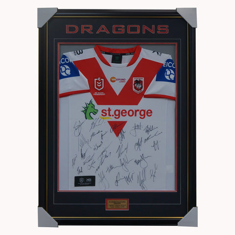 St George Illawarra Dragons Football Club 2022 NRL Official Team Signed Guernsey - 5069