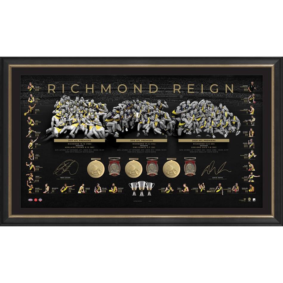 Richmond 2020 Dual Signed Premiership Trilogy Lithograph Framed - 4676