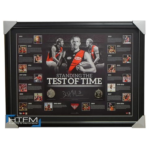 Dustin Fletcher Signed Essendon 400 Game L/e Afl Official Lithograph Framed - 2504
