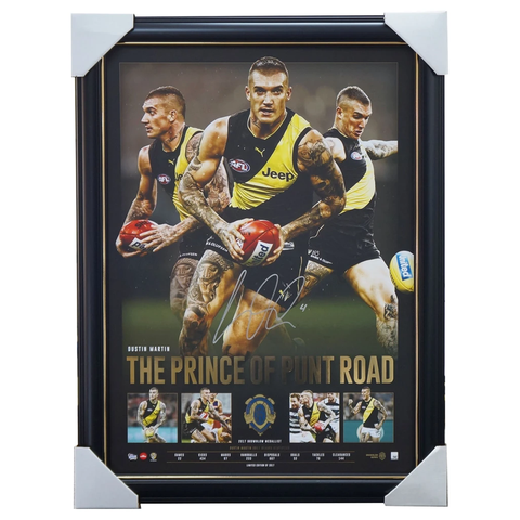 Dustin Martin Hand Signed Prince of Punt Road Richmond Print Framed Brownlow Medallist - 3471