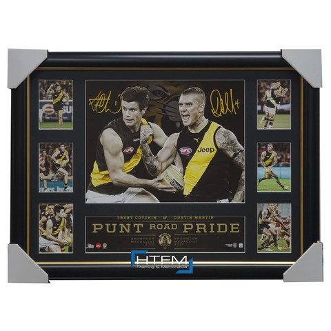 Dustin Martin & Trent Cotchin Richmond Dual Signed Brownlow Tribute Print Framed - 3176
