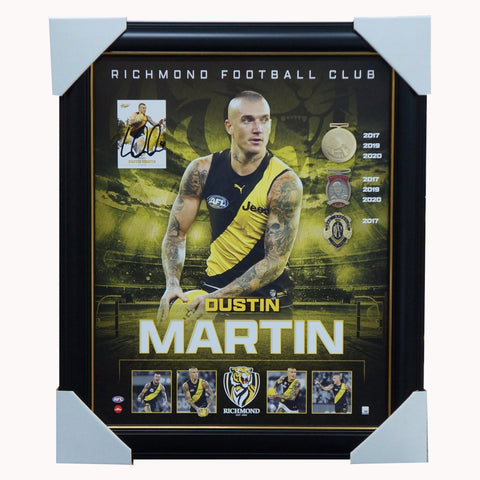 Dustin Martin Richmond 2020 Official Licensed AFL Print Framed + Signed Card - 5203