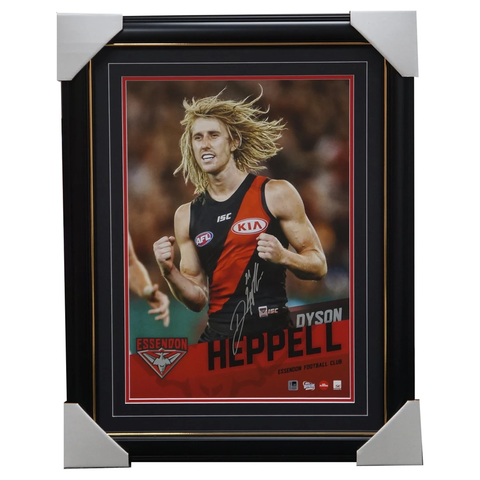 Dyson Heppell Signed Captain of Essendon Official Afl Vertiramic Print Framed - 3118