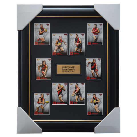 Essendon 2021 Select Team Card Set Framed Heppell Merrett Hurley - 4634