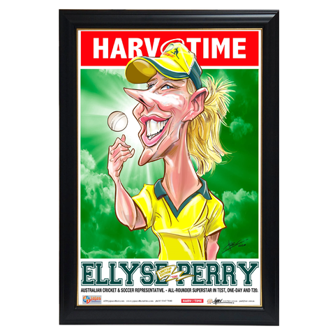 Ellyse Perry, Womens Cricket Harv Time Print Framed - 4055