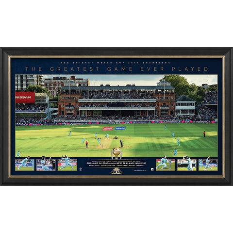 England Icc 2019 Cricket World Cup Champions Official Panoramic Print Framed - 4321