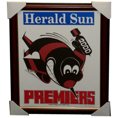 Essendon 2000 Premiership Original Weg Poster Framed - 2741