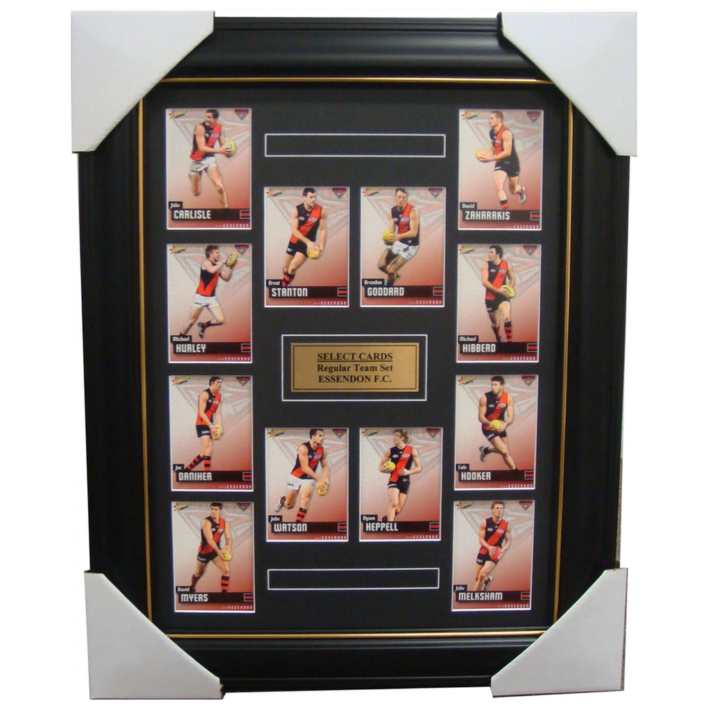Essendon 2014 Limited Edition Select Cards Set Framed - Watson Heppell Goddard - 1700