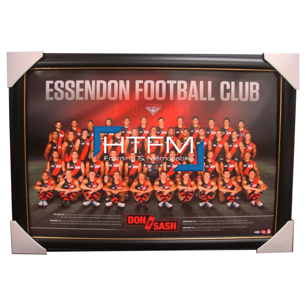 Essendon 2014 Team Print Framed Afl Official Licensed Jobe Watson Heppell - 1743