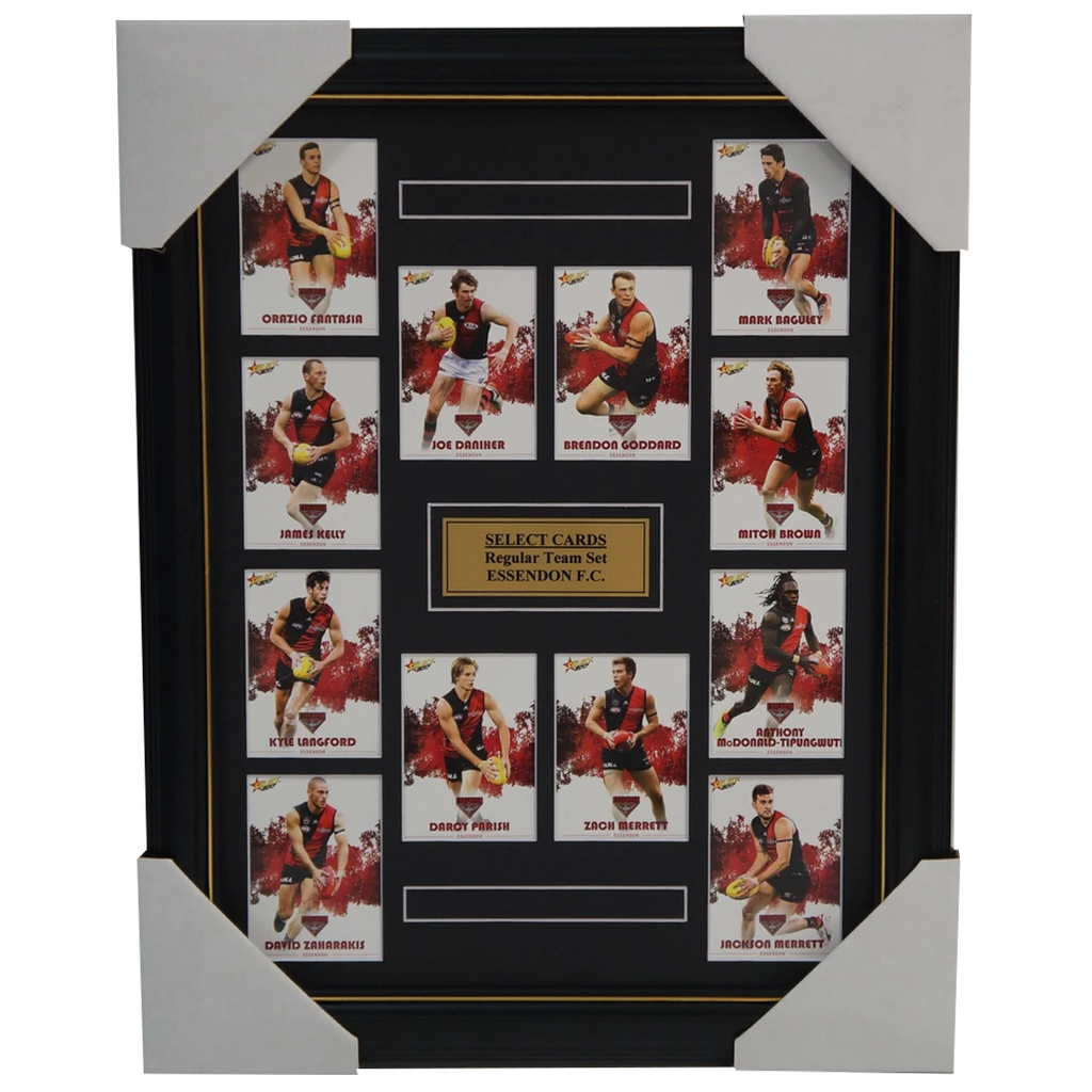 Essendon Bombers 2017 Select Card Team Set Framed Zach Merrett Darcy Parish - 3051