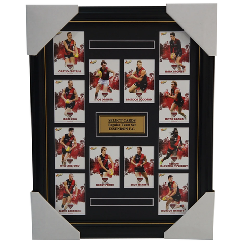 Essendon Bombers 2017 Select Card Team Set Framed Zach Merrett Darcy Parish - 3051