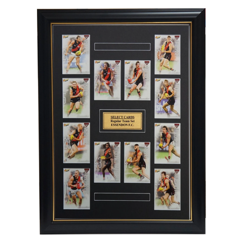 Essendon Bombers 2019 Select Card Team Set Framed Hurley Merrett Heppell Smith - 3519