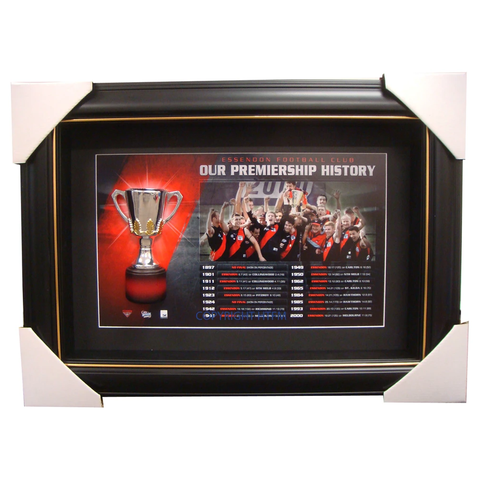 Essendon Bombers Limited Edition Premiership Box Framed with Replica Half Cup - 1501