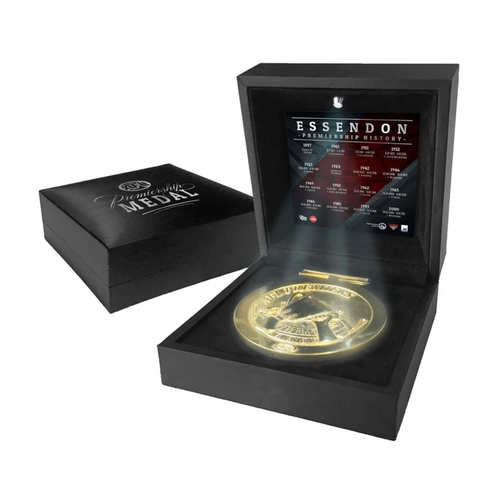 Essendon Boxed Premiers Medallion Led Lighting Black Display Box Official - 2993