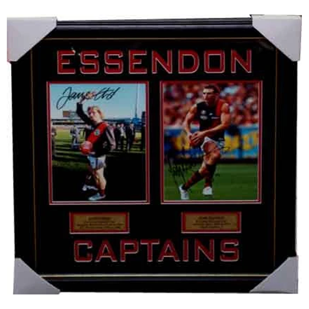 Essendon Captains Signed James Hird & Jobe Watson Signed Photo Frame - 3964