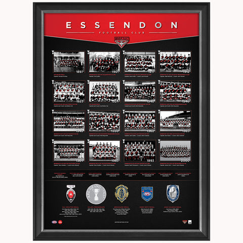 Essendon Historical Series Premiership Afl Licensed Print Framed - 1883