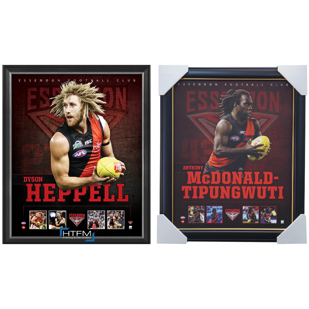 Essendon Package Official Licensed Afl Prints Framed Heppell Tipungwuti - 4447