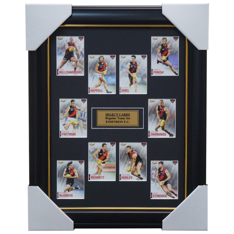 Essendon 2020 Select Team Card Set Framed Heppell Merrett Hurley - 3999
