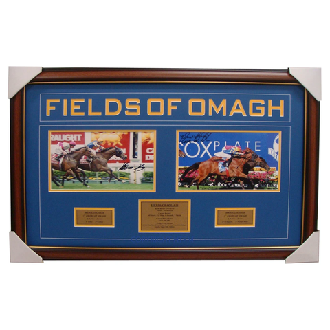 Fields Of Omagh Dual Signed 2003 & 2006 Cox Plate Collage Framed - 1603