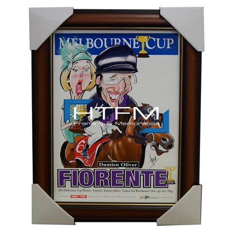 Fiorente 2013 Melbourne Cup Champion Harv Time Limited Edition Print Framed Oliver - 1829