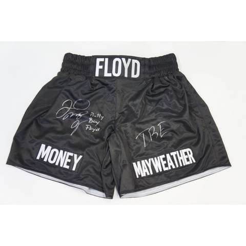 Floyd Maywather Signed Pretty Boy Floyd With Inscription Boxing Trunks + Coa - 3585