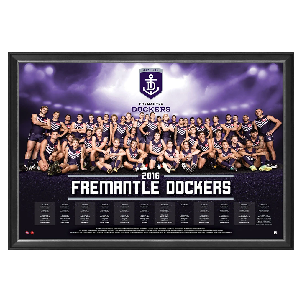 Fremantle Dockers 2016 Afl Team Print Framed Pavlich Ballantyne - 2718