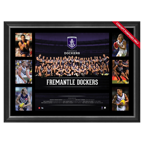 Fremantle Dockers 2016 Official Afl Team Premiergraph Super Frame Nat Fyfe - 2865