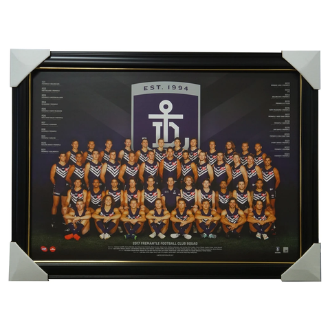 Fremantle Dockers 2017 Official Afl Team Print Framed Nat Fyfe Walters - 3024