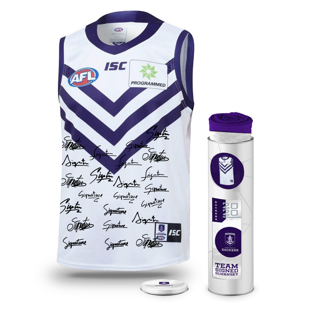 Fremantle Dockers Football Club 2020 Afl Official Team Signed Guernsey - 4319
