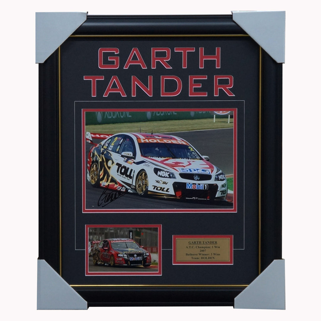 Garth Tander Holden Signed Photo Collage Framed - 3866