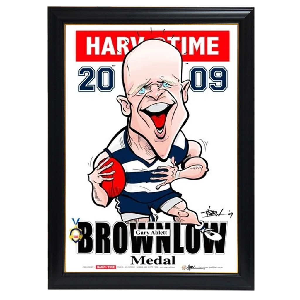 Gary Ablett, 2009 Brownlow Harv Time Print Framed - 4318