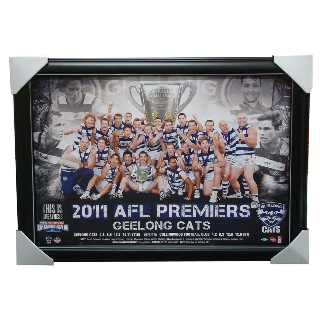 Geelong 2011 Premiership Esp Afl Print Framed - 1444