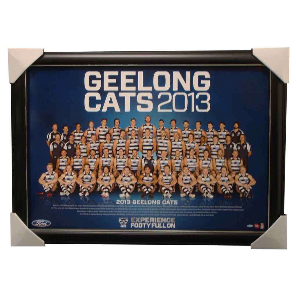 Geelong 2013 Official Afl Poster Framed Bartel Selwood Johnson - 1453